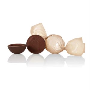 Fyldte chokoladekugler med honning & 70% mørk chokolade - Cremefarvet  1 kilo